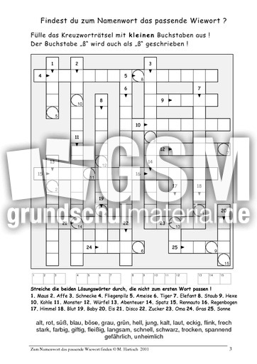 Kreuzworträtsel Adjektive  Nomen zuordnen 3.pdf